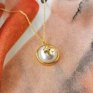 Kate Spade - Pearls On Pearls - Gold White Pendant Necklace